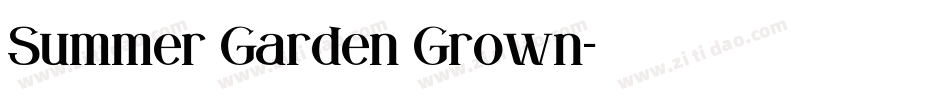 Summer Garden Grown字体转换